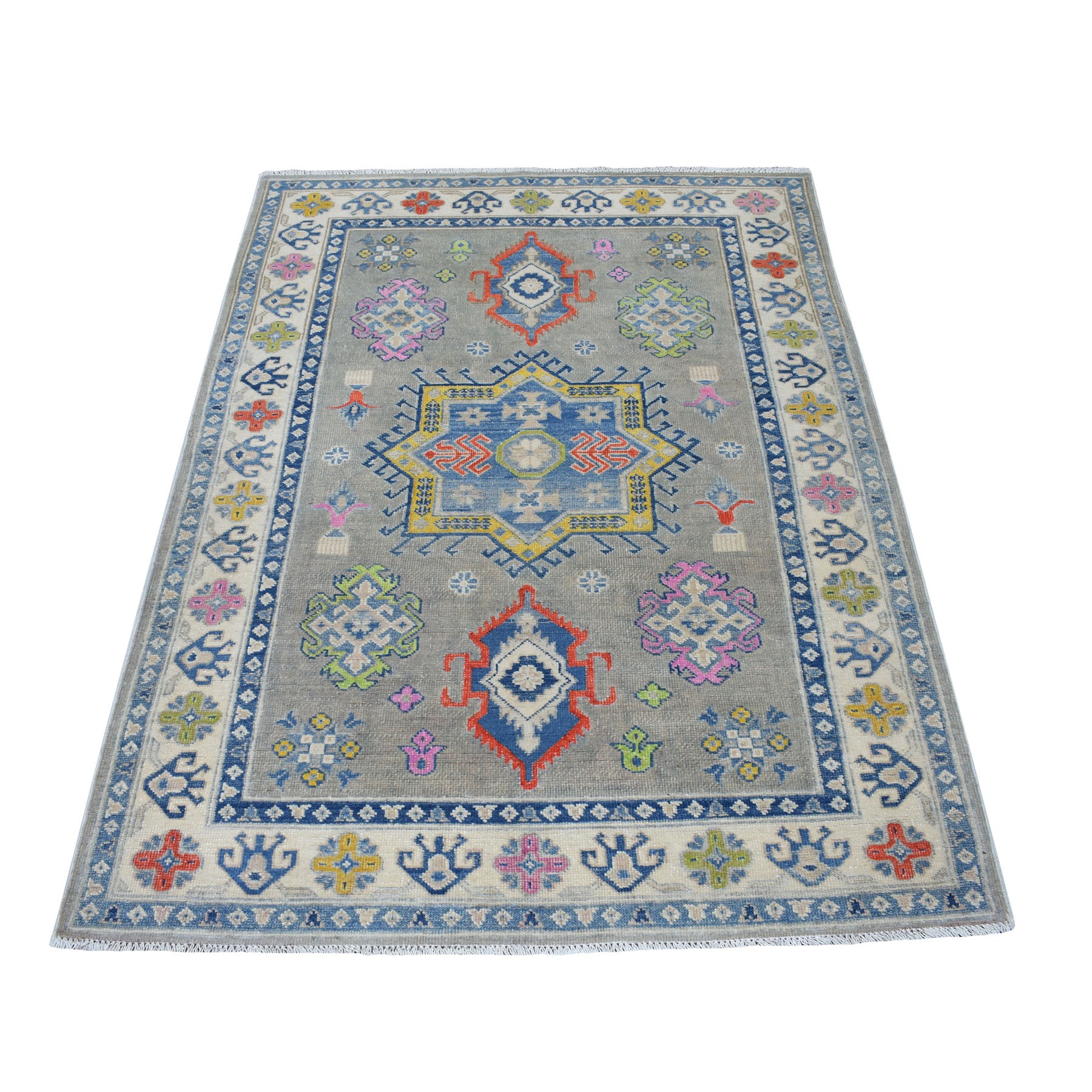 Transitional Wool Hand-Knotted Area Rug 4'0